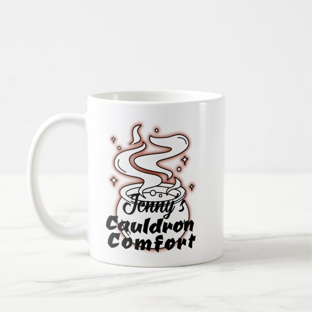 Cauldron Comfort Funny Halloween Kaffeetasse (Links)