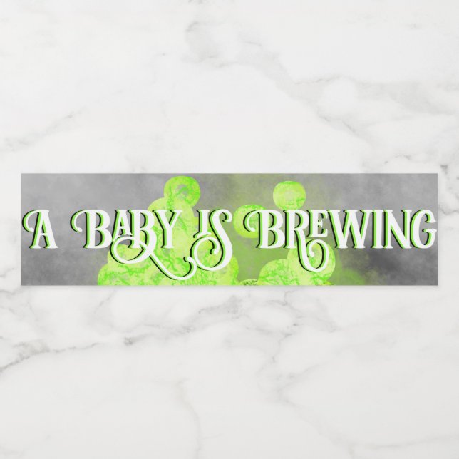 Cauldron Diaper Raffle Wasserflaschenetikett (Einzelnes Label)