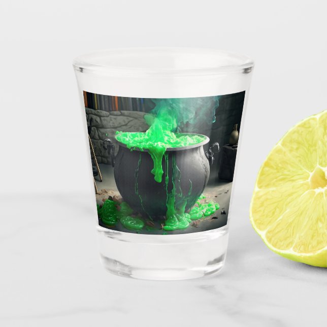 Cauldron Halloween Schnapsglas (Vorderseite)