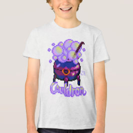 Cauldron, heksenketel, pixel art Halloween Tri-Blend Shirt