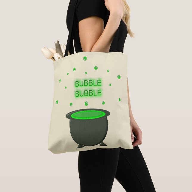 Cauldron und Bubbling Green Brew Halloween (Von Nahem)