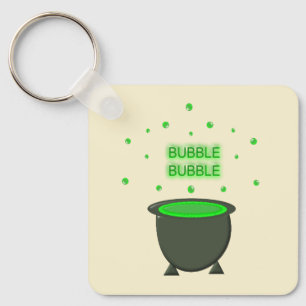 Cauldron und Bubbling Green Brew Halloween Custom Schlüsselanhänger