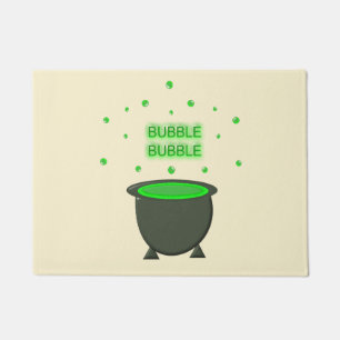 Cauldron und Bubbling Green Brew Halloween Fußmatte