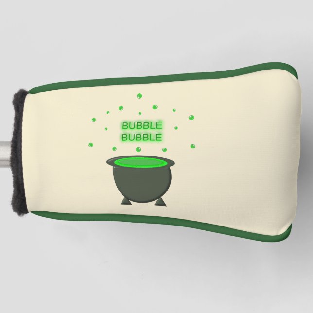 Cauldron und Bubbling Green Brew Halloween Golf Headcover (Vorderseite)