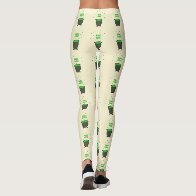 Cauldron und Bubbling Green Brew Halloween Leggings (Rückseite)