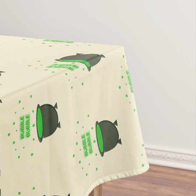 Cauldron und Bubbling Green Brew Halloween Tischdecke (Beispiel)