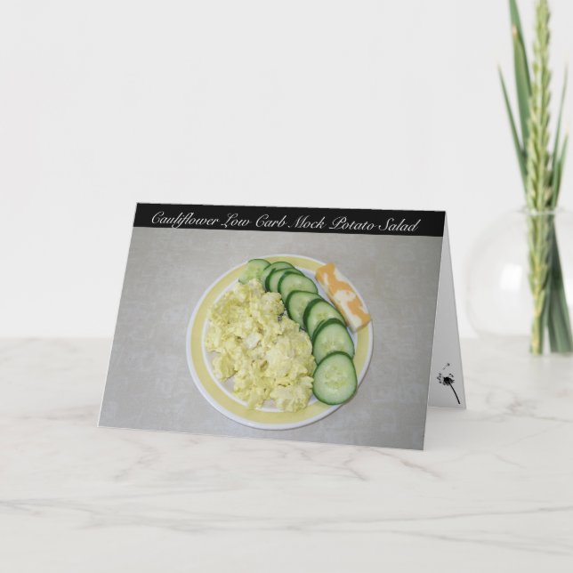Cauliflower Low Carb Mock Potato Salad Karte (Vorderseite)