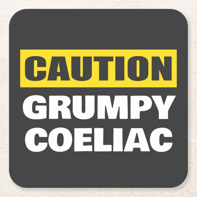 Caumpy Coeliac Celiac Funny Rechteckiger Pappuntersetzer (Vorderseite)