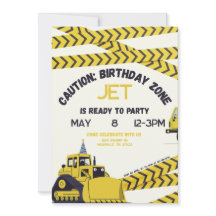 Caution: Birthday Zone Invitation