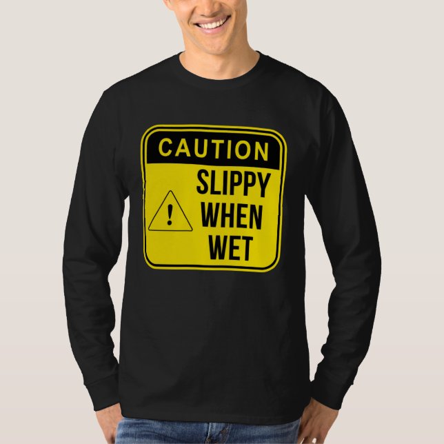 Caution Construction Danger Careful Meme  Sarcasti T-Shirt (Vorderseite)