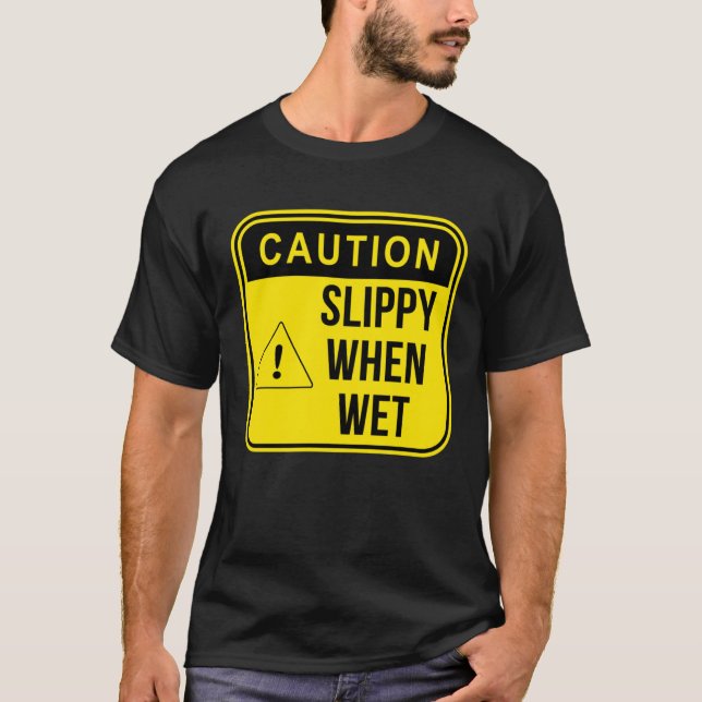 Caution Construction Danger Careful Meme  Sarcasti T-Shirt (Vorderseite)