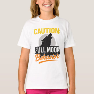 Caution Full Moon Behavior Shirt - Funny Werewolf