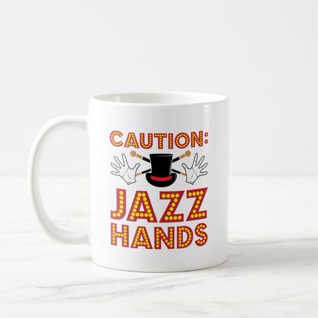 Caution Jazz Hands Dance Dancer Kaffeetasse (Links)