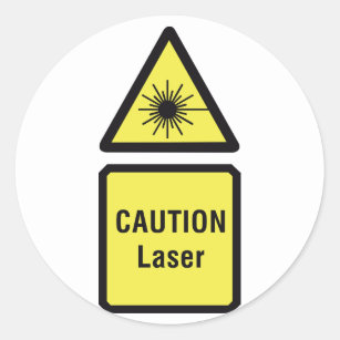 Caution Laser Sign Stickers