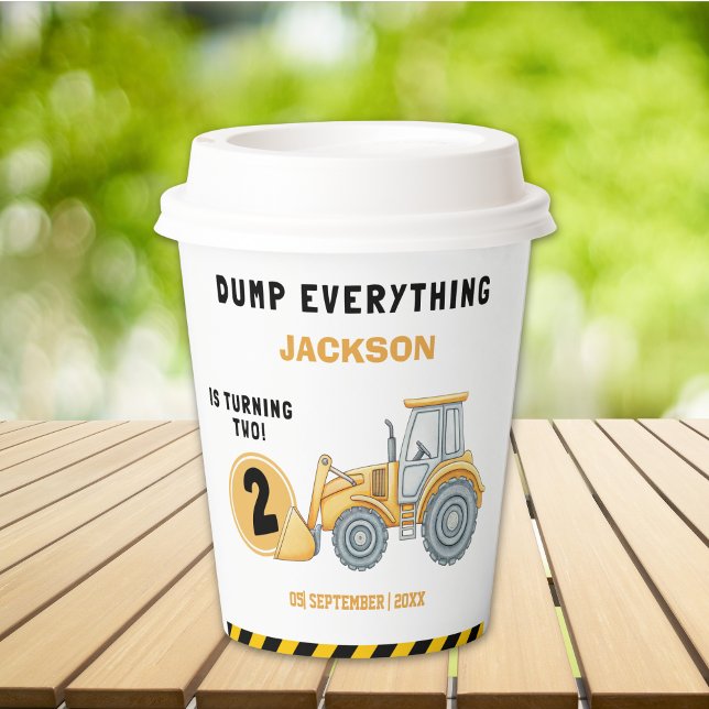 "Caution: Party Ahead! Construction Birthday  Pappbecher (Von Creator hochgeladen)