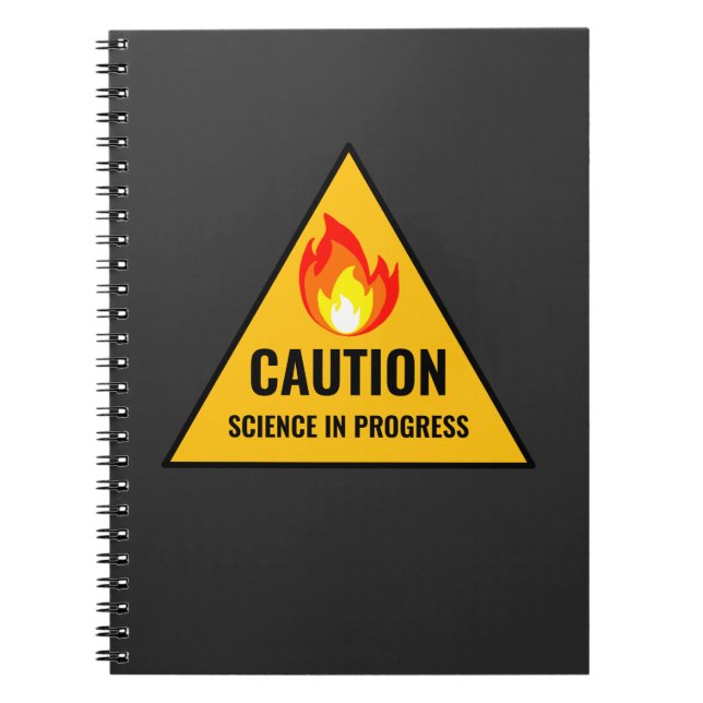 Caution Science in Progress Notizblock (Vorderseite)
