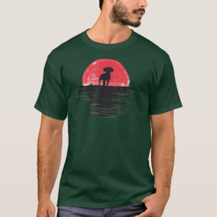 Cav-a-Jack japanischer Sunset Retro Dog Red T-Shirt