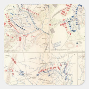 Cav Brigade, Zeder Mtn, Manassas, Stierlauf Quadratischer Aufkleber