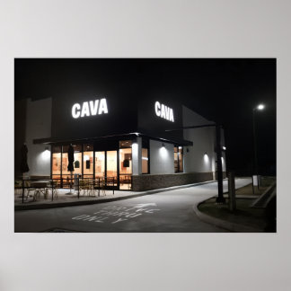 Cava Nachtaufnahme Poster