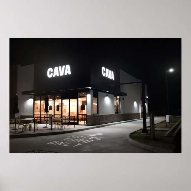 Cava Nachtaufnahme Poster (Vorne)