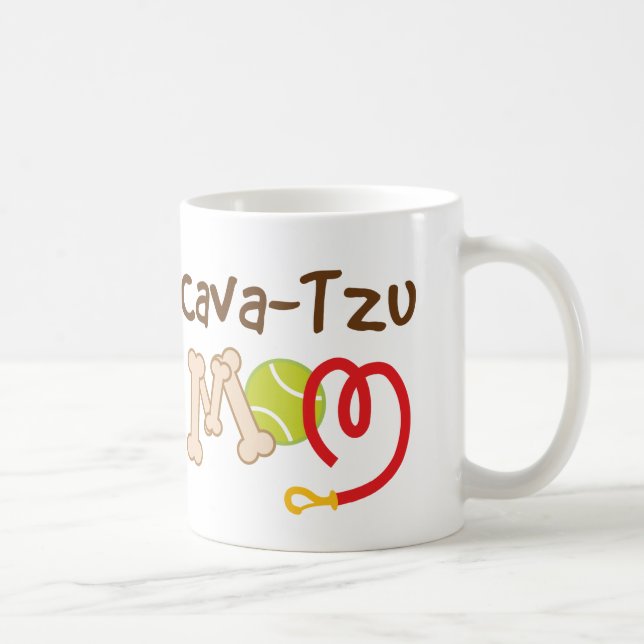 Cava-Tzu Hundezucht-Mama-Geschenk Kaffeetasse (Rechts)
