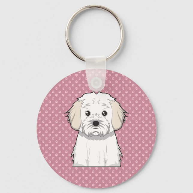 Cavachon Cartoon Schlüsselanhänger (Vorderseite)