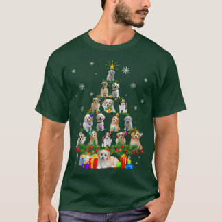 Cavachon Christmas Tree Lights Funny Lover Dog Xma T-Shirt