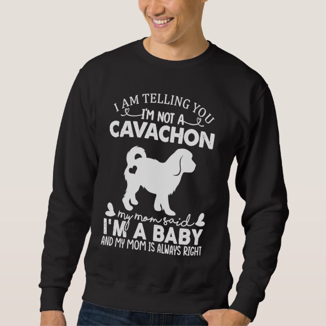 Cavachon Dog   For Women Mom Mama Baby Dog Sweatshirt (Vorderseite)