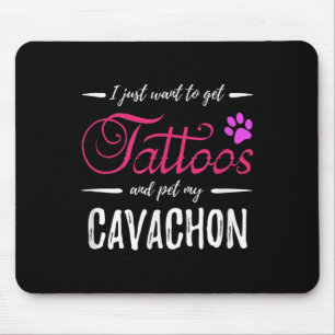 Cavachon Dog Lover Tattoo Funny Dog Mama Geschenk Mousepad