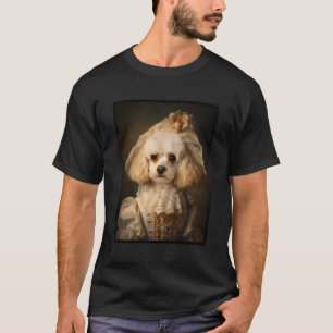 Cavachon Dog Portrait Renaissance Funny Pet Mama D T-Shirt