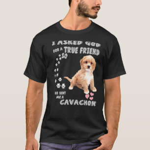 Cavachon Dog Print Bichon King Charles Mama Vater T-Shirt