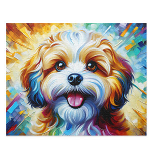 Cavachon Rätsel: Sable und Weiß Cavalier Bichon Puzzle