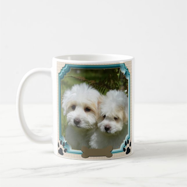 Cavachon-Tasse, kundenspezifisches Dog-Foto Kaffeetasse (Links)