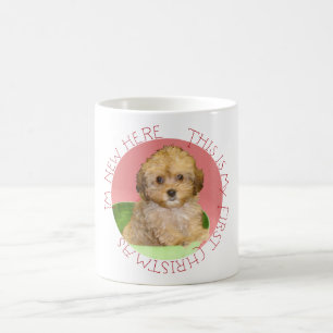 Cavachon Welpe erstes Weihnachten Tasse