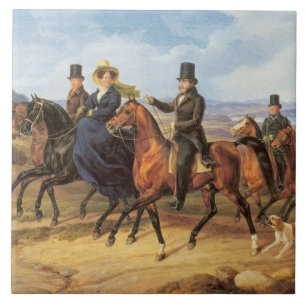 Cavalcade vor Schloss Heiligenberg Fliese