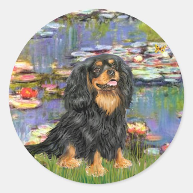 Cavalier (BT) - Lilien 2 Runder Aufkleber (Vorderseite)