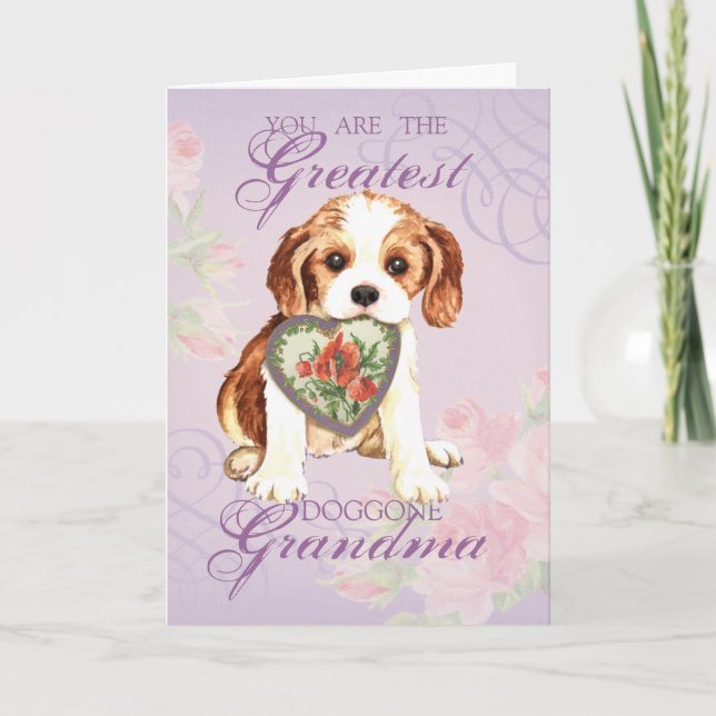 Cavalier Heart Grandma Karte (Vorderseite)