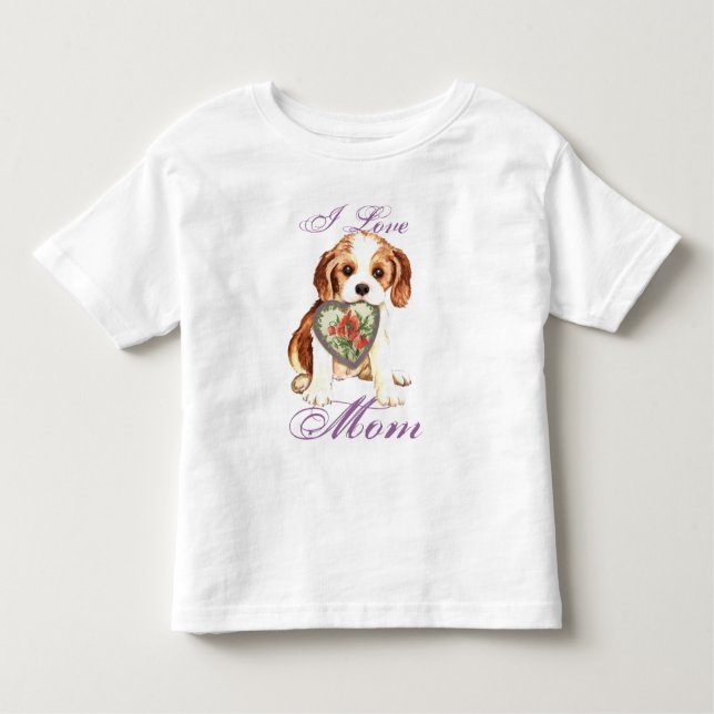 Cavalier Heart Mama Kleinkind T-shirt (Vorderseite)