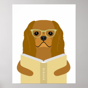 Cavalier Hund personalisierter Druck Poster