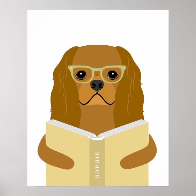 Cavalier Hund personalisierter Druck Poster (Vorne)