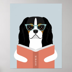 Cavalier Hund personalisierter Druck Poster