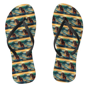 Cavalier King Beach Surfmalerei Flip Flops