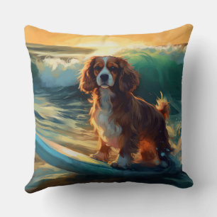 Cavalier King Beach Surfmalerei Kissen