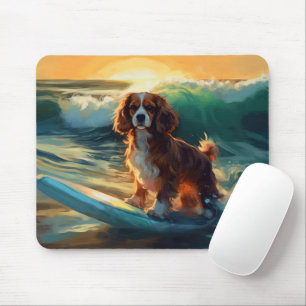 Cavalier King Beach Surfmalerei Mousepad