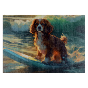 Cavalier King Beach Surfmalerei Schneidebrett