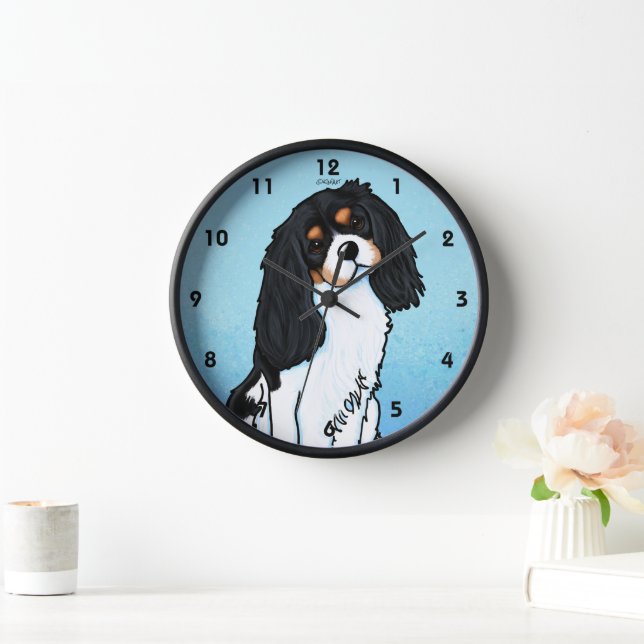 Cavalier King Charles Acrylic Wall Clock Uhr (Zuhause)