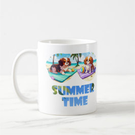 Cavalier King Charles am Strand Summer Time Kaffeetasse