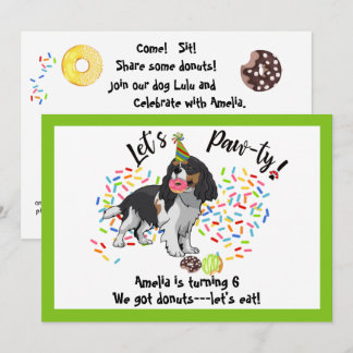 Cavalier King Charles Birthday Party Einladung