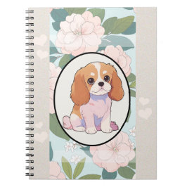 Cavalier King Charles Blume Hintergrund Notizblock