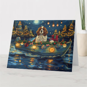 Cavalier King Charles Christmas Festive Voyage Karte